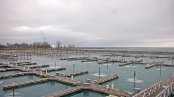 Weather camera view of Waukegan Harbor and Marina.