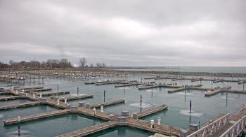 Weather camera view of Waukegan Harbor and Marina.