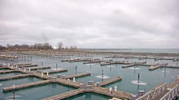 Weather camera view of Waukegan Harbor and Marina.