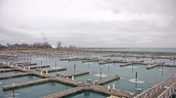 Weather camera view of Waukegan Harbor and Marina.