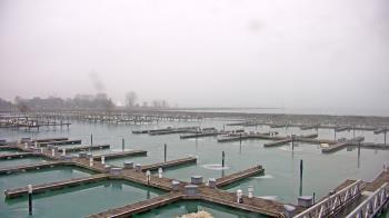 Weather camera view of Waukegan Harbor and Marina.