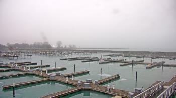 Weather camera view of Waukegan Harbor and Marina.