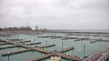 Weather camera view of Waukegan Harbor and Marina.