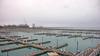 Weather camera view of Waukegan Harbor and Marina.
