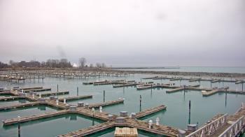 Weather camera view of Waukegan Harbor and Marina.