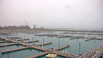 Weather camera view of Waukegan Harbor and Marina.