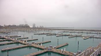 Weather camera view of Waukegan Harbor and Marina.