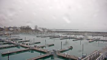 Weather camera view of Waukegan Harbor and Marina.