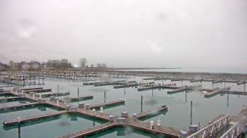 Weather camera view of Waukegan Harbor and Marina.