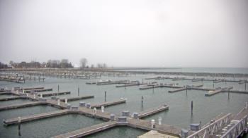 Weather camera view of Waukegan Harbor and Marina.