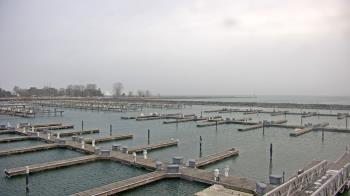 Weather camera view of Waukegan Harbor and Marina.