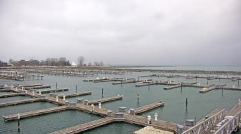 Weather camera view of Waukegan Harbor and Marina.