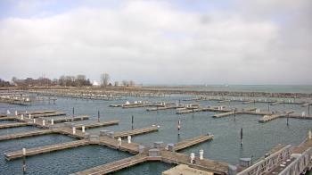 Weather camera view of Waukegan Harbor and Marina.