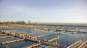 Weather camera view of Waukegan Harbor and Marina.