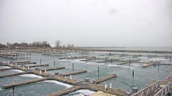 Weather camera view of Waukegan Harbor and Marina.