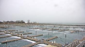 Weather camera view of Waukegan Harbor and Marina.