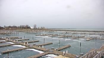 Weather camera view of Waukegan Harbor and Marina.