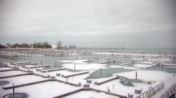Weather camera view of Waukegan Harbor and Marina.