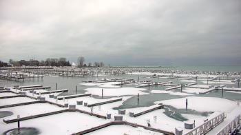Weather camera view of Waukegan Harbor and Marina.