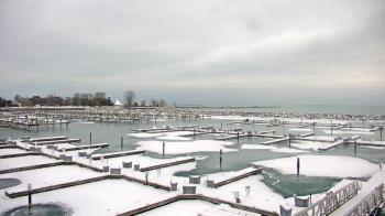 Weather camera view of Waukegan Harbor and Marina.