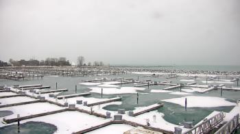 Weather camera view of Waukegan Harbor and Marina.
