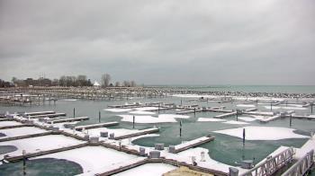 Weather camera view of Waukegan Harbor and Marina.