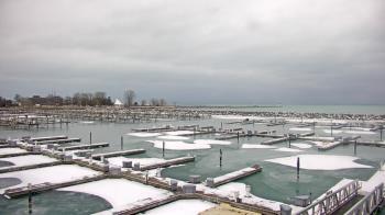 Weather camera view of Waukegan Harbor and Marina.