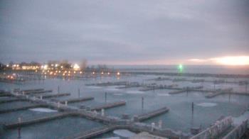 Weather camera view of Waukegan Harbor and Marina.