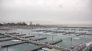 Weather camera view of Waukegan Harbor and Marina.