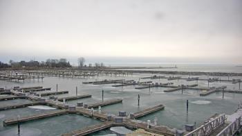 Weather camera view of Waukegan Harbor and Marina.