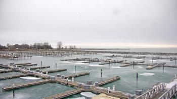 Weather camera view of Waukegan Harbor and Marina.