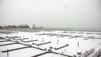 Weather camera view of Waukegan Harbor and Marina.