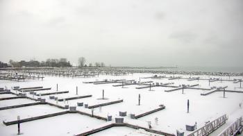 Weather camera view of Waukegan Harbor and Marina.