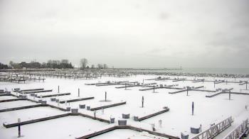 Weather camera view of Waukegan Harbor and Marina.
