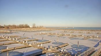 Weather camera view of Waukegan Harbor and Marina.