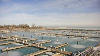 Weather camera view of Waukegan Harbor and Marina.