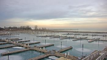 Weather camera view of Waukegan Harbor and Marina.