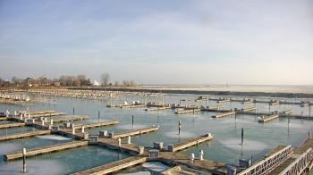 Weather camera view of Waukegan Harbor and Marina.