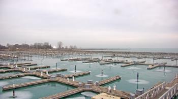 Weather camera view of Waukegan Harbor and Marina.