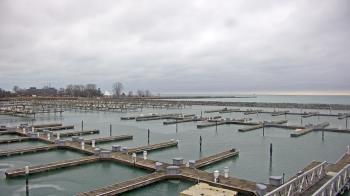 Weather camera view of Waukegan Harbor and Marina.