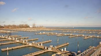 Weather camera view of Waukegan Harbor and Marina.