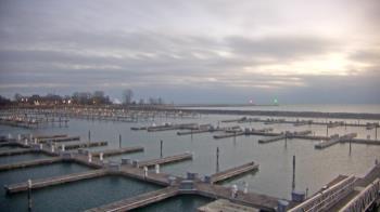 Weather camera view of Waukegan Harbor and Marina.