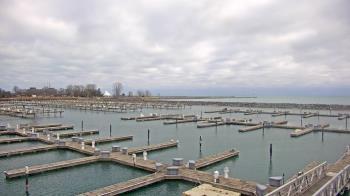 Weather camera view of Waukegan Harbor and Marina.