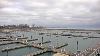 Weather camera view of Waukegan Harbor and Marina.