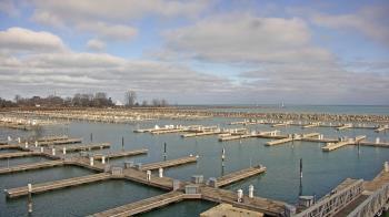 Weather camera view of Waukegan Harbor and Marina.