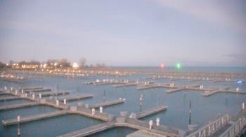 Weather camera view of Waukegan Harbor and Marina.