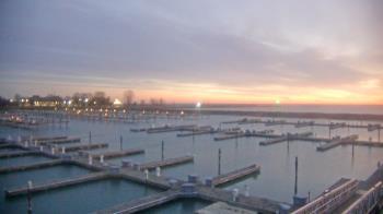 Weather camera view of Waukegan Harbor and Marina.
