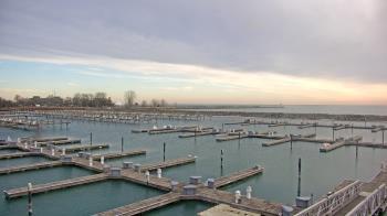 Weather camera view of Waukegan Harbor and Marina.