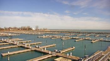 Weather camera view of Waukegan Harbor and Marina.