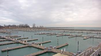 Weather camera view of Waukegan Harbor and Marina.